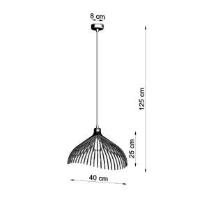 Lustra suspendata Umb Alb 40x40x125 cm - Img 4