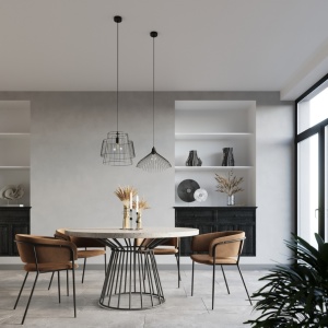 Lustra suspendata Umb Negru 40x40x125 cm - Img 6