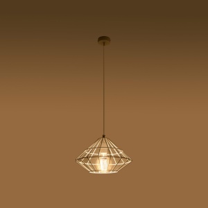 Lustra suspendata Umberto Alb 32x32x120 cm - Img 3