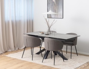 Masa dining Heaven, Gri, 76x210x90 cm - Img 3
