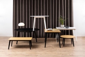 Masa dining Roxby, Alb, 76x105x105 cm