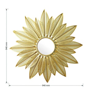 Oglinda de perete Leaf 20779 Auriu 94x6x94cm - Img 4