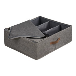 Organizator textil pentru depozitare Noto, Gri inchis , 47x56x18 cm