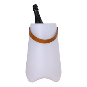 Racitor vin cu LED Bristol, Alb, 25x25x37.5 cm
