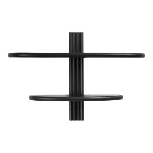 Raft de perete Aliano, Negru, 17.5x65x42.5 cm - Img 5