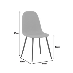 Scaun Bella, Ecru, 44x55x85 cm - Img 5