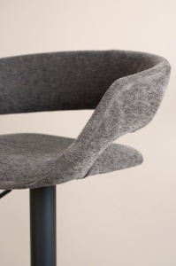 Scaun de bar Grace, Gri, 101x54.5x48.5 cm - Img 2