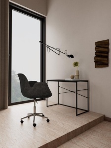 Scaun de birou Beth, Gri, 88x58x57.5 cm