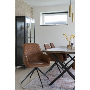 Scaun de dining rotativ Harbo, Maro, 62x56x89 cm - Img 2