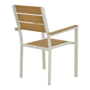 Scaun de gradina Stivuibil, Breze, Alb, 60x57.5x88 cm - Img 3