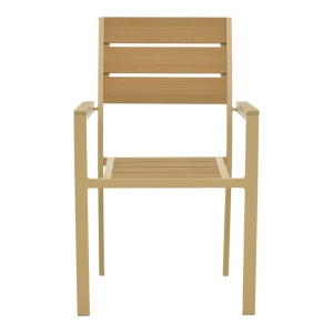 Scaun de gradina stivuibil, Breze, Natural, 60x57.5x88 cm - Img 5