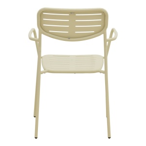 Scaun de gradina Stivuibil, Deraby, Crem, 45.5x56x83 cm - Img 6