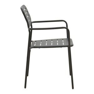 Scaun de gradina Stivuibil, Deraby, Negru, 45.5x56x83 cm - Img 4