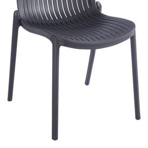 Scaun de gradina Stivuibil, Teragi, Antracit, 43.5x58x82 cm - Img 7