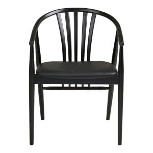 Scaun dining Agustin, Negru, 54x57x78 cm - Img 4
