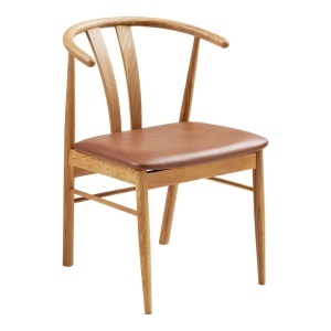 Scaun dining Artenara, Natural/Maro, 56x51x77 cm - Img 5