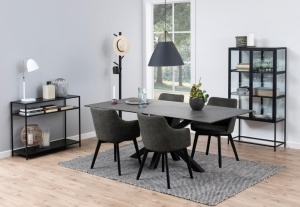 Scaun dining Bella, Gri, 80x62x59 cm
