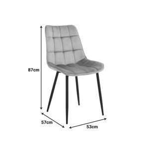 Scaun dining Berne, Crem, 57x53x87 cm - Img 5