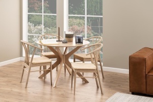 Scaun dining Cassandra, Alb, 83x54x54 cm - Img 2