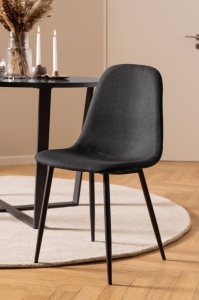 Scaun dining Celia, Negru, 86x44x54 cm - Img 2
