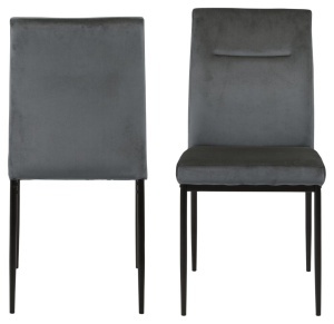 Scaun dining Demi, Gri, 90.5x45x55 cm - Img 4