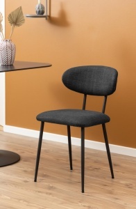 Scaun dining Denise, Gri, 78.5x43.5x53 cm