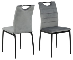 Scaun dining Dia, Gri, 91.5x43.5x53 cm - Img 3