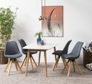 Scaun dining Dima V2, Gri, 85x48.5x55 cm