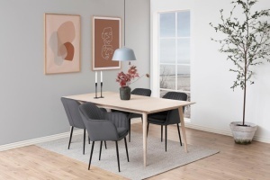 Scaun dining Emilia, Gri, 83x57x61 cm