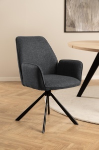 Scaun dining Glenda V1, Gri, 88.5x61x63 cm - Img 2