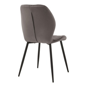Scaun dining Jelour, Gri inchis, 54.5x55x84.5 cm - Img 2