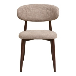 Scaun dining Levanto, Nisip, 55x52x77 cm, Nuc - Img 4