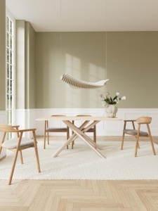 Scaun dining Nixon, Bej, 76.5x54x50.9 cm