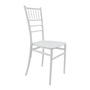 Scaun evenimente, Tiffany I, Alb, 38.5x46.5x87 cm