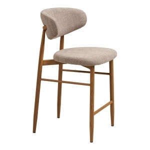 Scaun inalt pentru insula de bucatarie Levanto, Bej, 55x52x95 cm