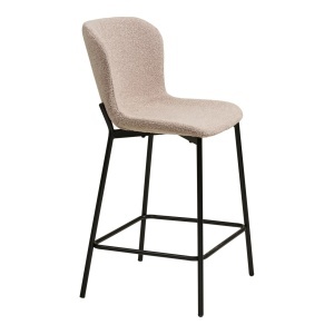 Scaun inalt pentru insula de bucatarie Maceda, Bej, 55x47x95 cm