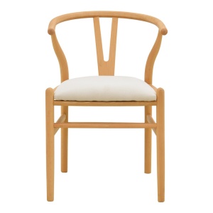Scaun Wishbone, Bej, 51x58x73 cm - Img 5