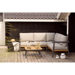 Set 2 piese Coltar lounge Comillas, Gri, 73x69x200 cm