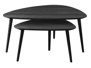 Set 2 piese Mese ADDA, Negru, 70-53x45-41x100-70 cm