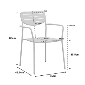 Set 3 bucati masa si scaune gradina, Deraby, Negru, 70x70x73 cm - Img 9