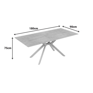 Set 5 piese Masa dining si Scaune Nelda Olven, Bej, 58x44x82 cm - Img 8