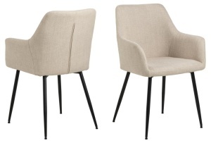 Set 5 piese Masa dining si Scaune Wicklow V6, Gri, 75x140x80 cm - Img 4
