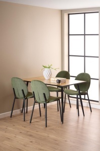 Set 5 piese Masa dining si Scaune Wilma V1, Natural, 75x120x80 cm