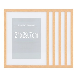 Set 5 piese Rame foto Marbella, Natural, 30x21x1.8 cm