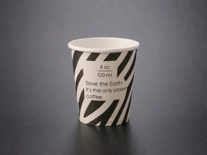 Pahare din carton 4oz(120 ml), Zebra - 50 buc/set