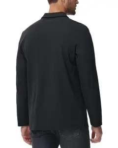 Tricou bărbați mânecă lungă decolteu în V bumbac casual – Gri închis 3XL - Img 3