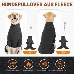 Costum de Iarnă din Fleece pentru Câini, Acoperire Completă (cu Picioare), Mărimi L - Img 2