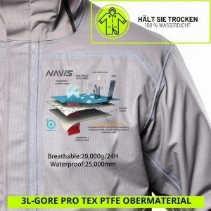 Costum de ploaie pentru bărbați, impermeabil, 3 piese, 15000 mm, respirabil, profesional – Galben, Marimea M - Img 2