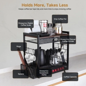 Organizator Stație de Cafea pe 3 Niveluri cu Sertar pentru Capsule - Img 4