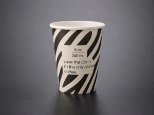 Pahare din carton 8oz(240 ml), Zebra - 50buc/set